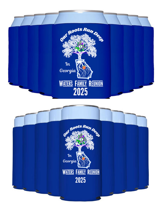 Water family reunion koozies