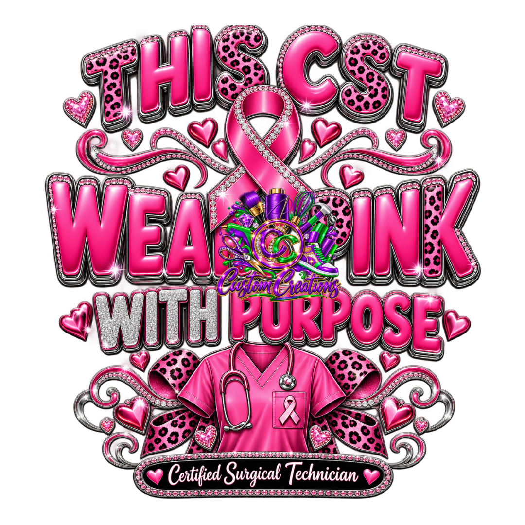 This CST Wears Pink with Purpose Transfer