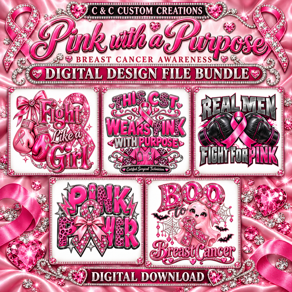 Pink with a Purpose Design Bundle – All 10 Digital Files